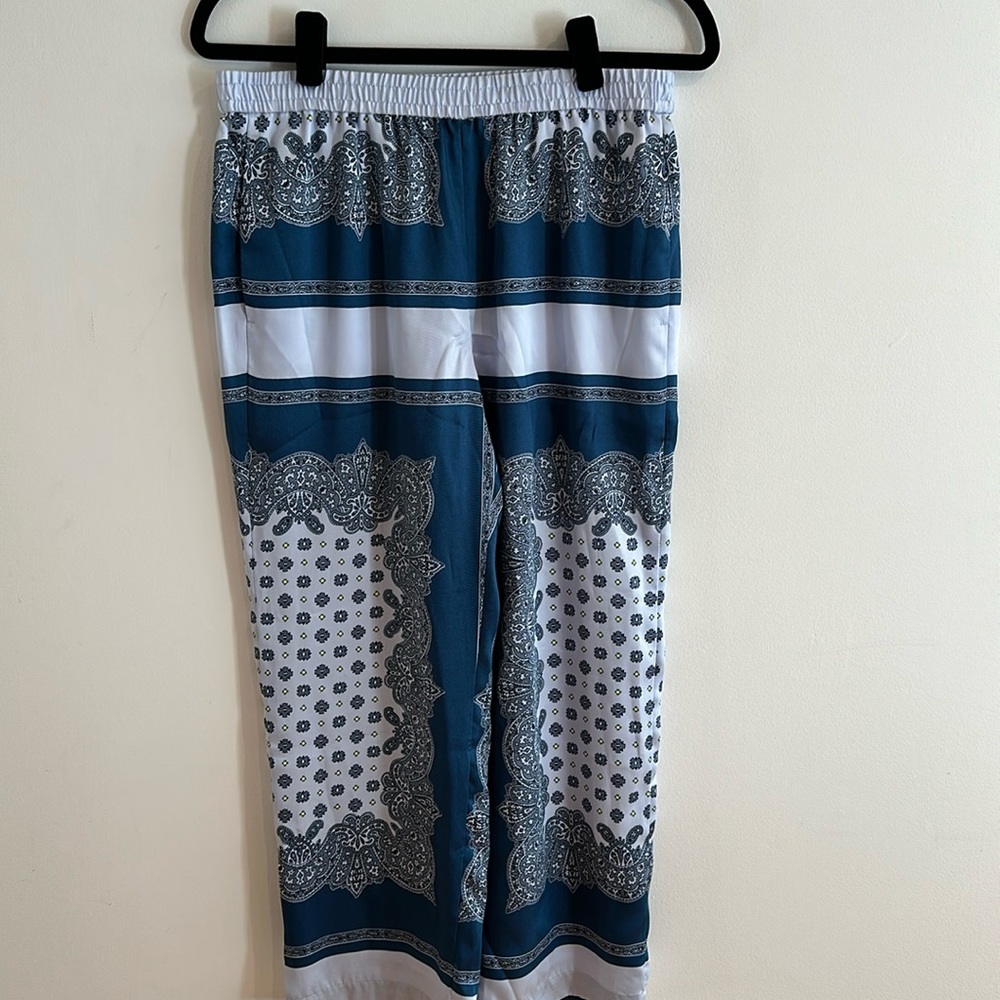 J. Crew Scarf Border Print Pull-on Pants